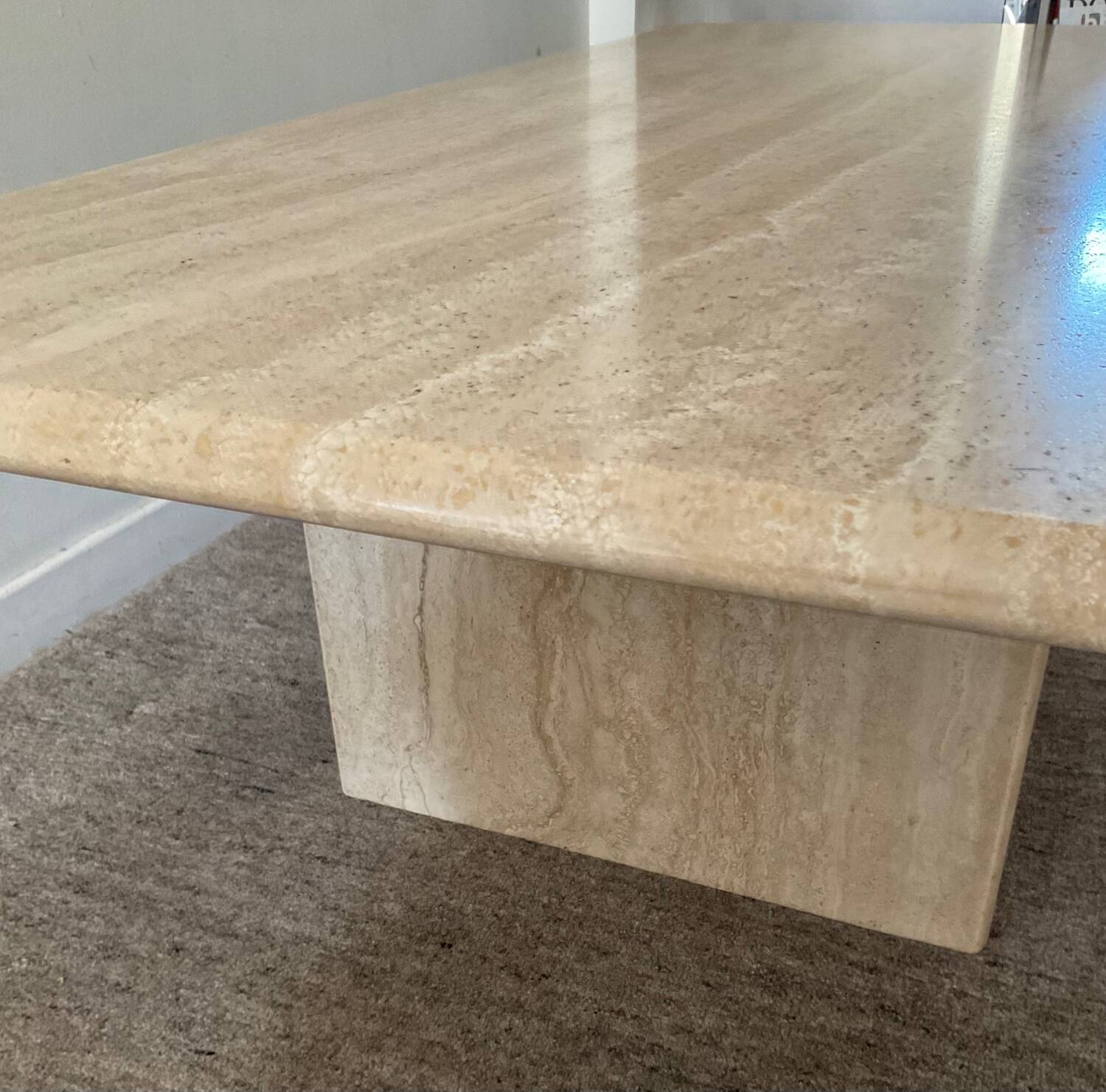 70s Travertine Coffee Table