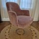 Fauteuil torre 1961 – modèle da vinci 02 – velours rose pâle