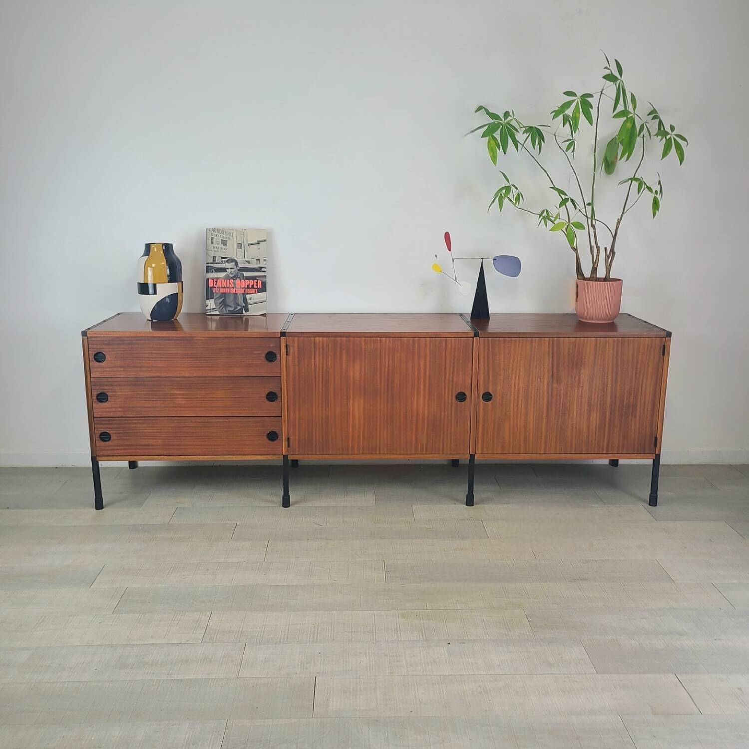 Vintage ARP Minvielle edition teak sideboard, Guariche design, 1960