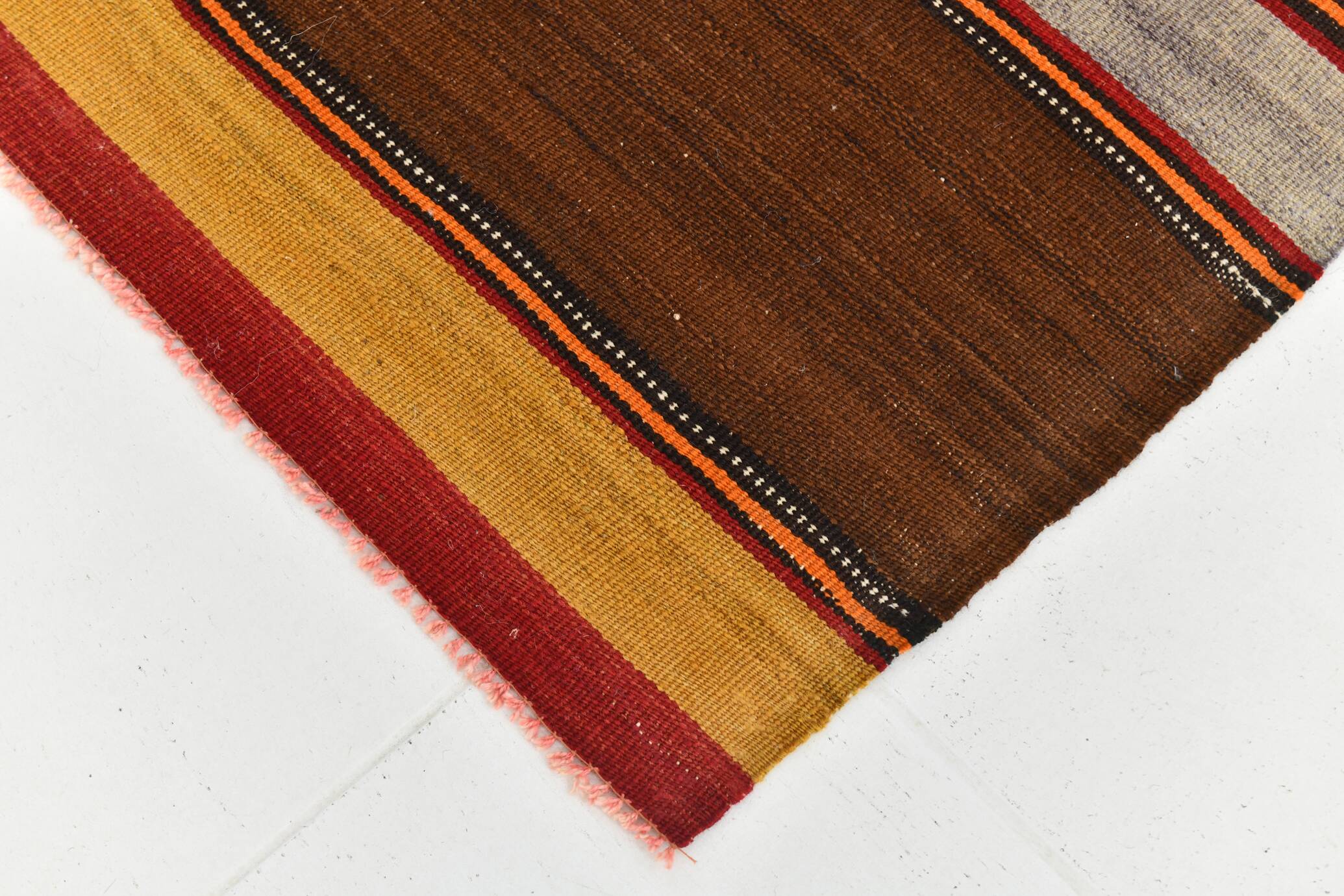 4x7 Handmade Red Anatolian Vintage Rug, 135x219Cm