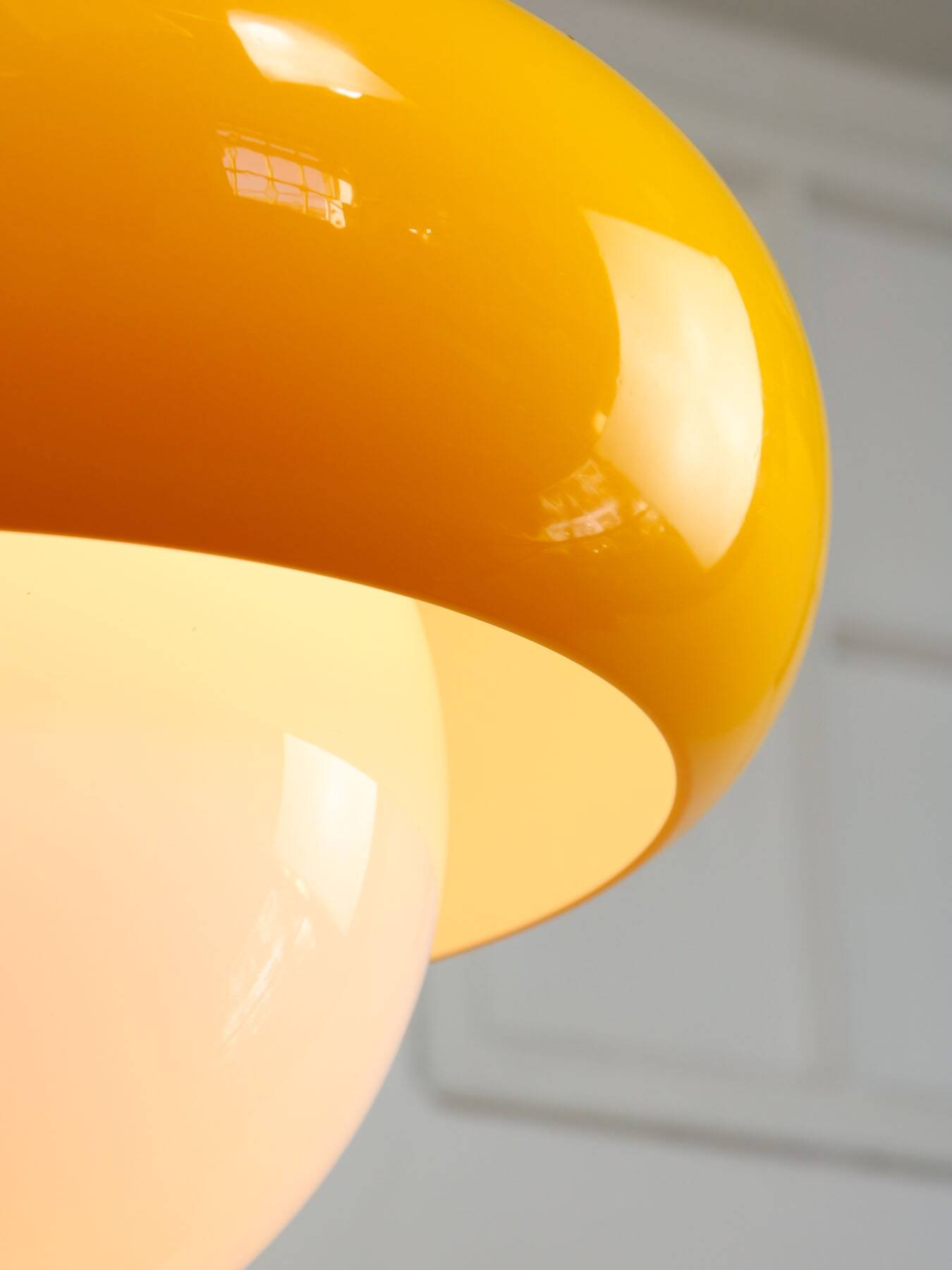 Large Space Age Model Best Pendant from Guzzini in Yellow, 1970s