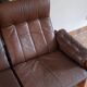 Brown leather 3-seater sofa, Sven Ellekaer for Skipper, 1982.