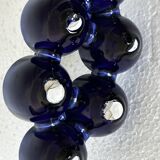 Cobalt blue earthenware egg cup service from the Georges Dreyfus workshop circa 1900