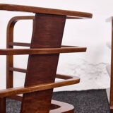Lajos Kozma, important Art Deco  armchairs by Budapest Werkstatte, 1930s