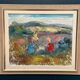 Original Swedish Oil on Canvas - "Children Playing" by Nils Sewerin (1920-1985) - Signed - Vintage and Framed - 77 × 66 cm (30.3" × 26")