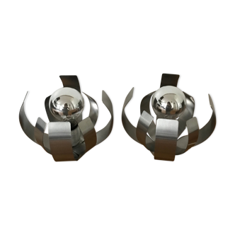 Set of two Oxar "Fleur de Lumière" lamps by Jocelyn Trocmé