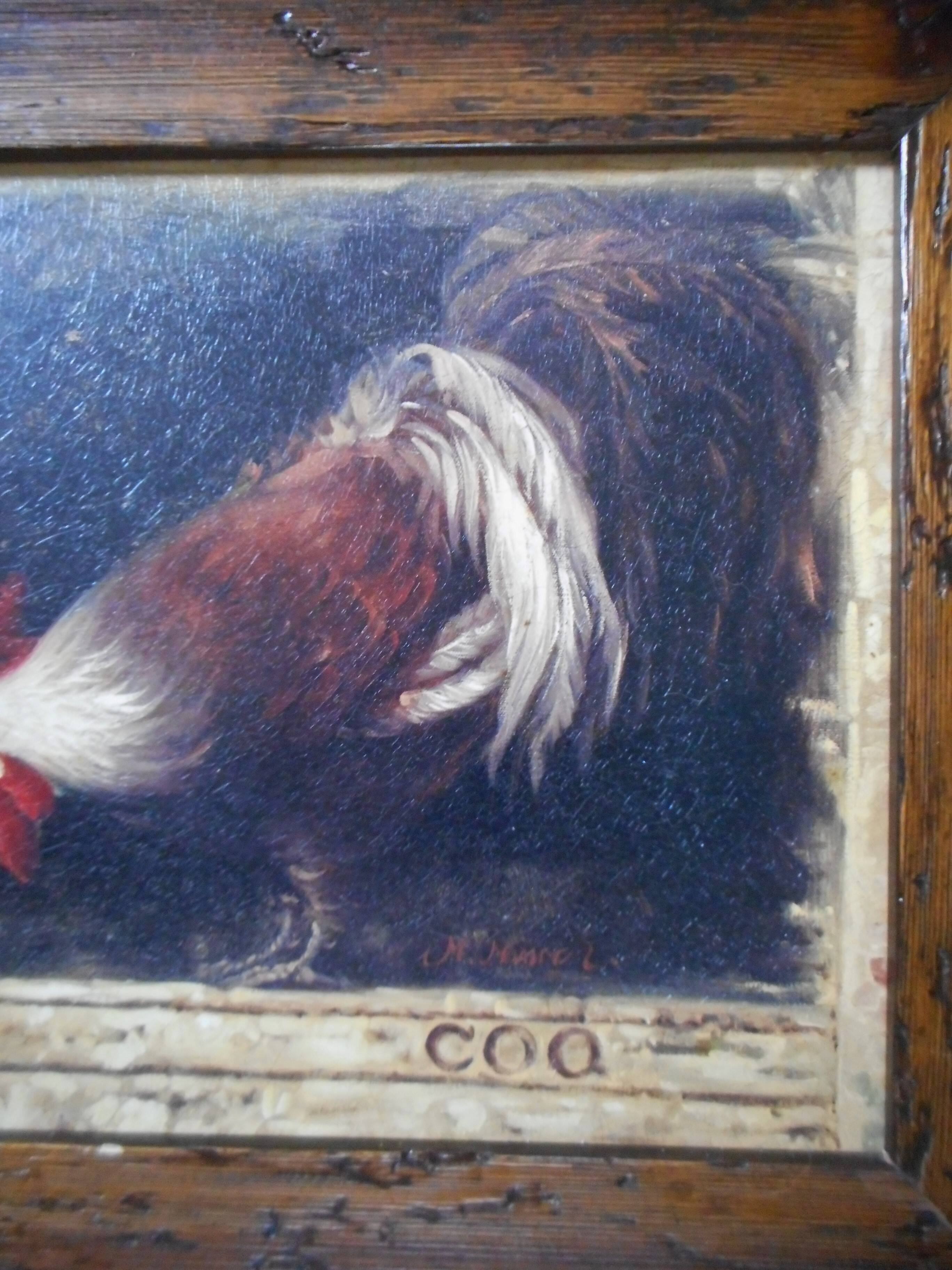 6 oleograph painting Brokkpace Cows Hens Pigs