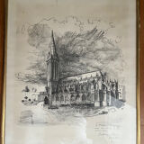 Painting: Pencil drawing - Church