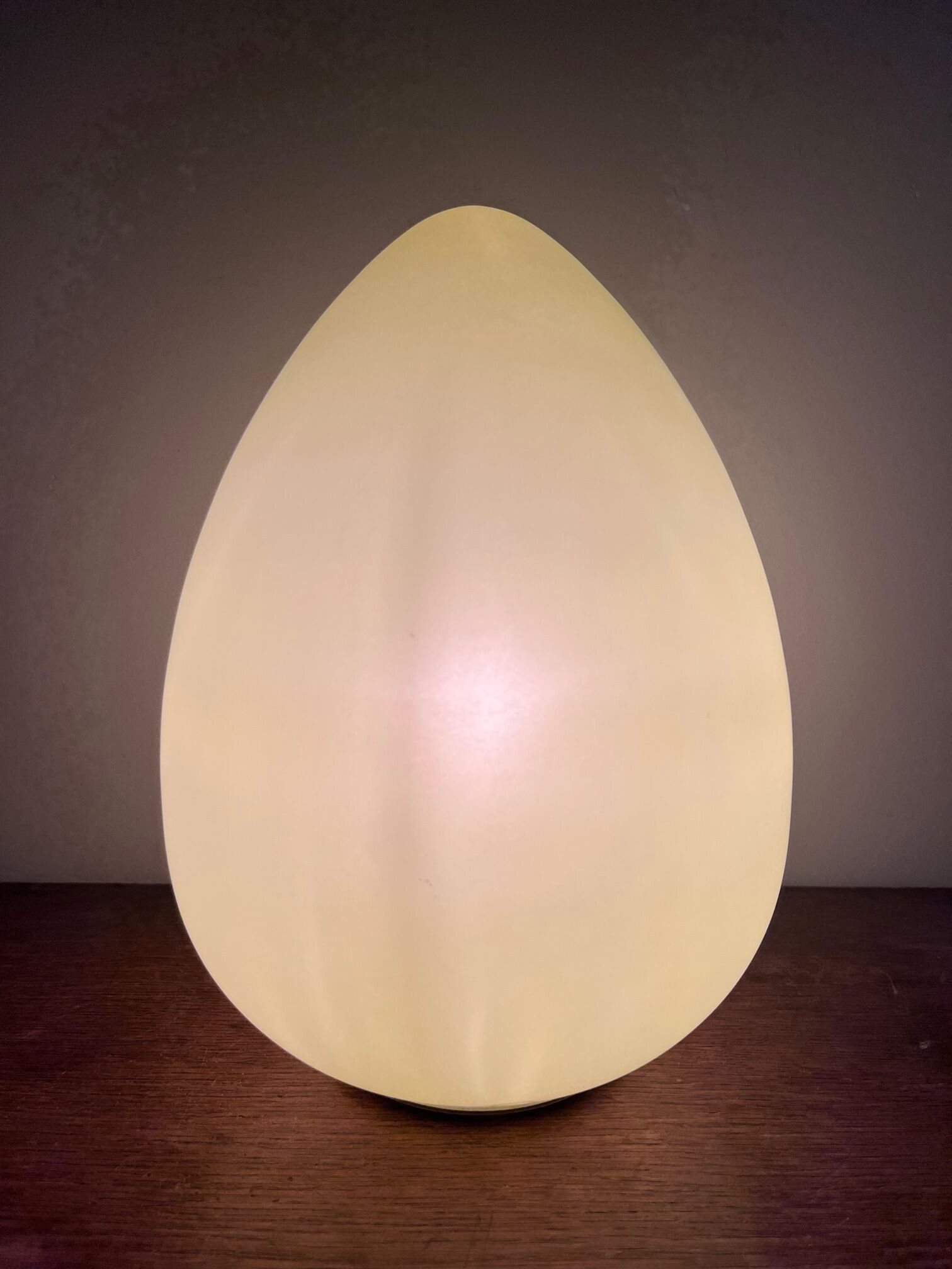 Glass egg lamp