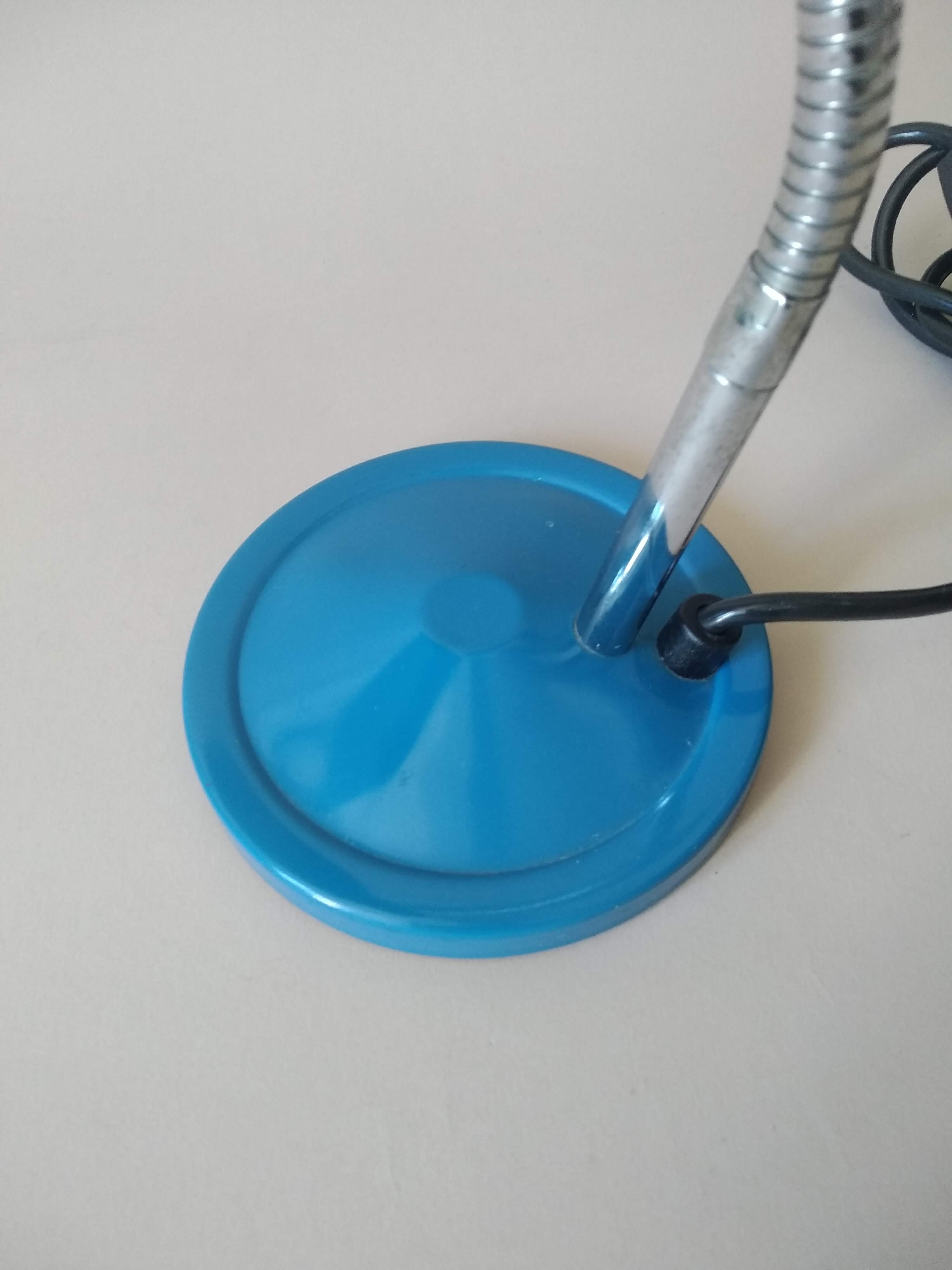 Vintage blue flexible desk lamp