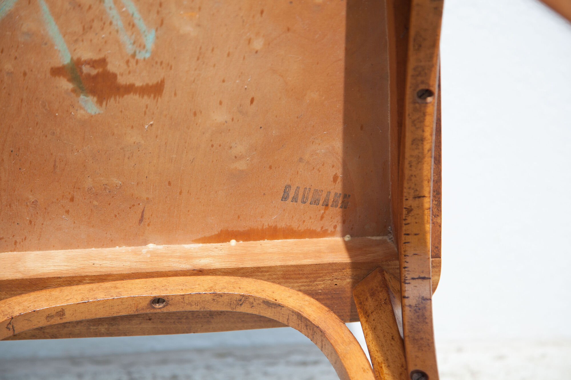 Set of 3 baumann stamped bistro chairs