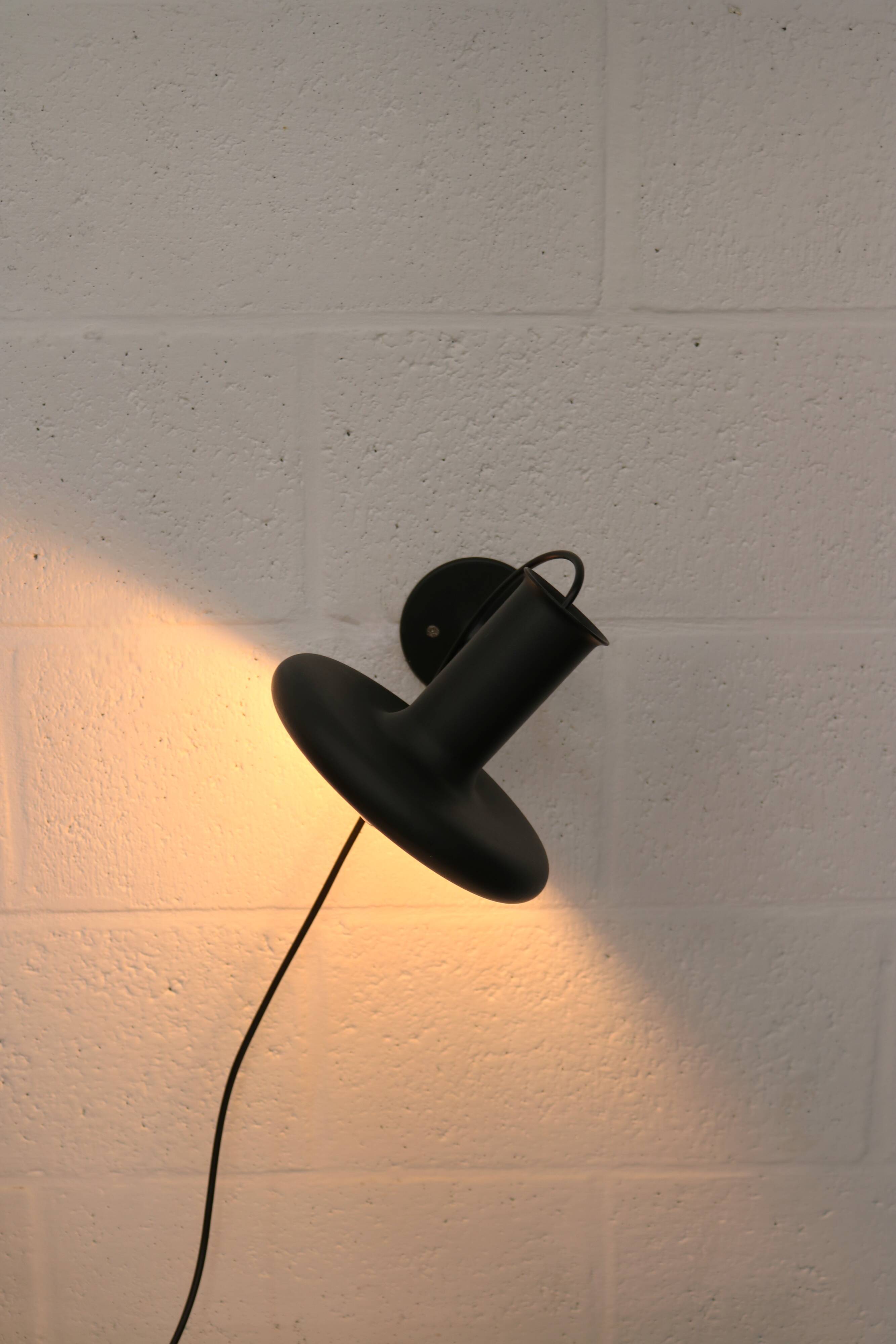 Top Design Fog & Morup black Wall Lamp - Optima 5 - Designed By Hans Due