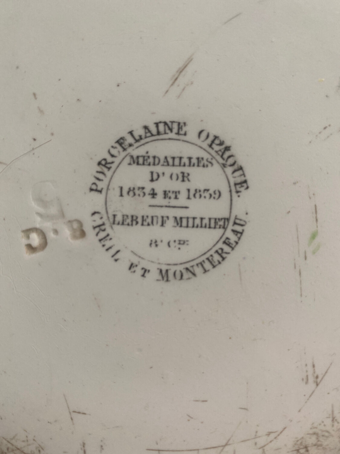 Pair of plate Creil Montereau - Napoleon