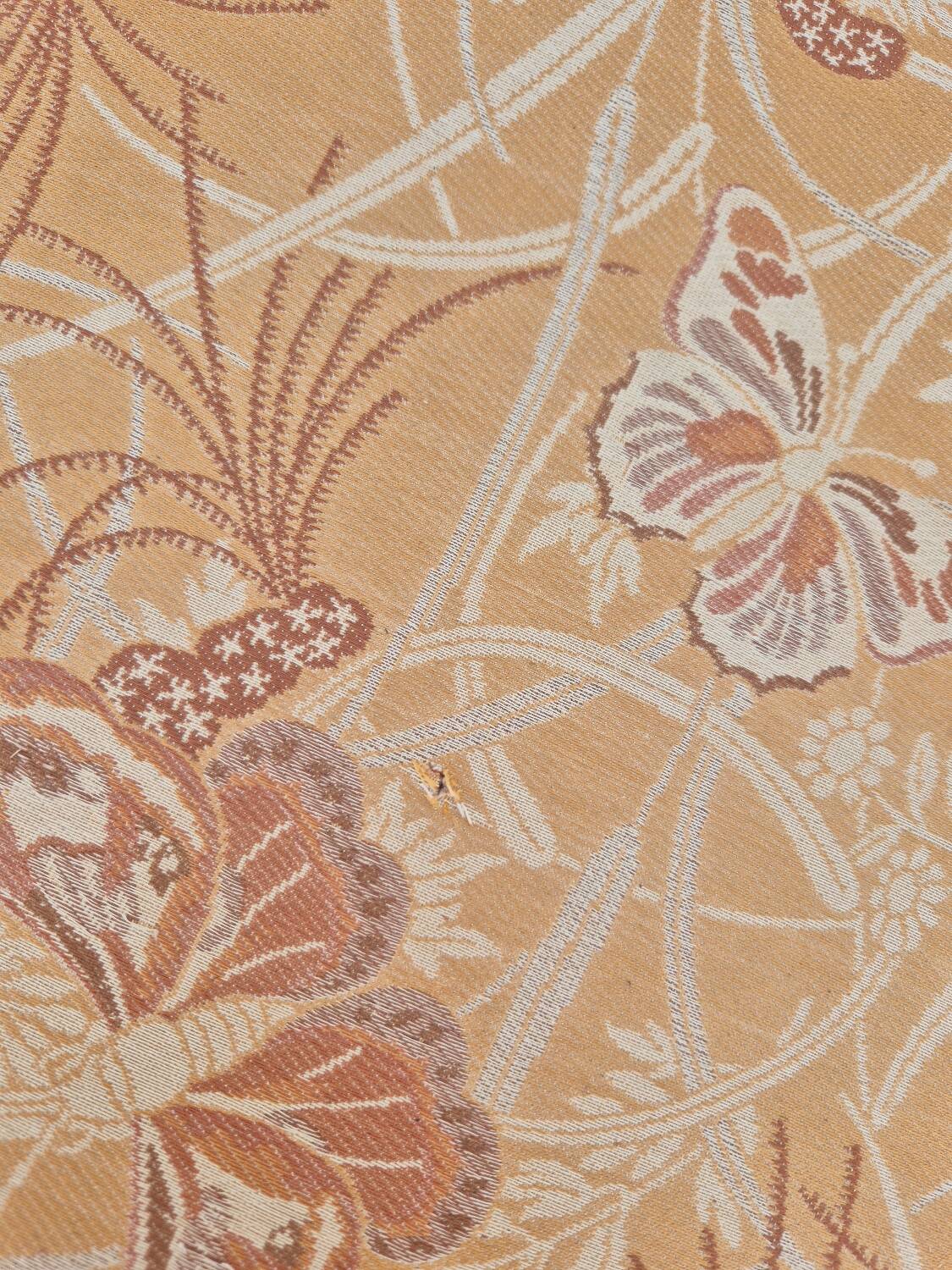 Chaise longue decorated with butterflies in Louis XVI style from the Napoleon III period