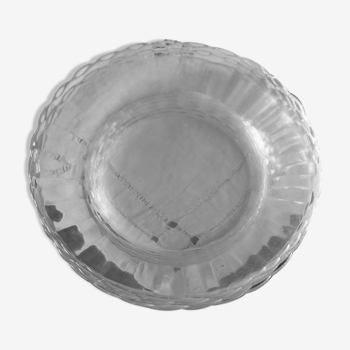 Lot 6 assiettes verre transparent marguerite duralex vintage