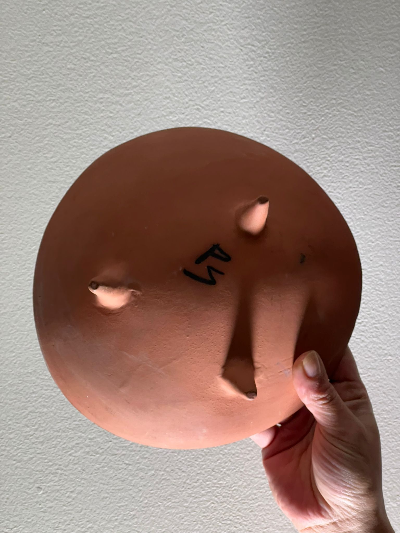 Coupe tripode en gres émaillé, céramique JS