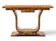 An Art Deco console made of beech wood and elm burl with a drawer.
