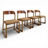 Set of 4 Baumann sled chairs