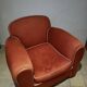 Red satin club armchair