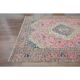 1970s vintage Persian handmade wool cotton pink oversized area rug  223x313