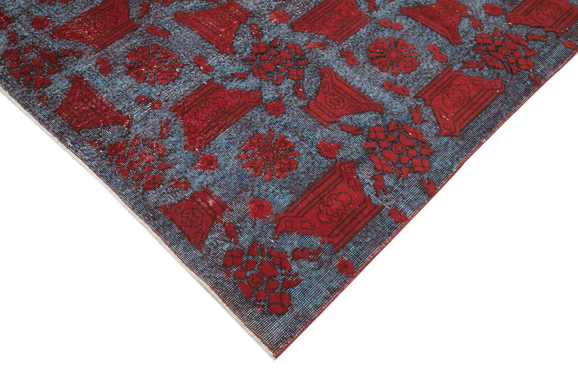 Hand-Knotted Antique Turkish 1980s 173 cm x 296 cm Red Carpet