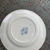 Assiette, plat en faïence, modèle "Cartouches", Sarreguemines, U&C