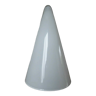 Lampe " Teepee " en verre, éditeur SCE, aspect iceberg, version blanche 1980