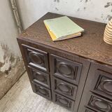 Brutalist sideboard attributed to De Coene, 1970s
