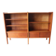Bibliothèque avec étagères en bois 1960