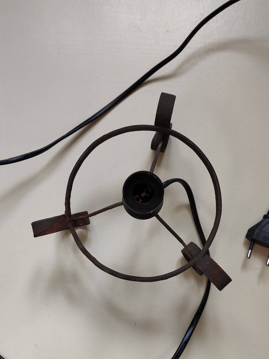 Large vintage glass mosaic egg lamp