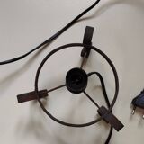 Large vintage glass mosaic egg lamp