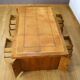 Art Deco Double-Faced Desk in Walnut Veneer 1950