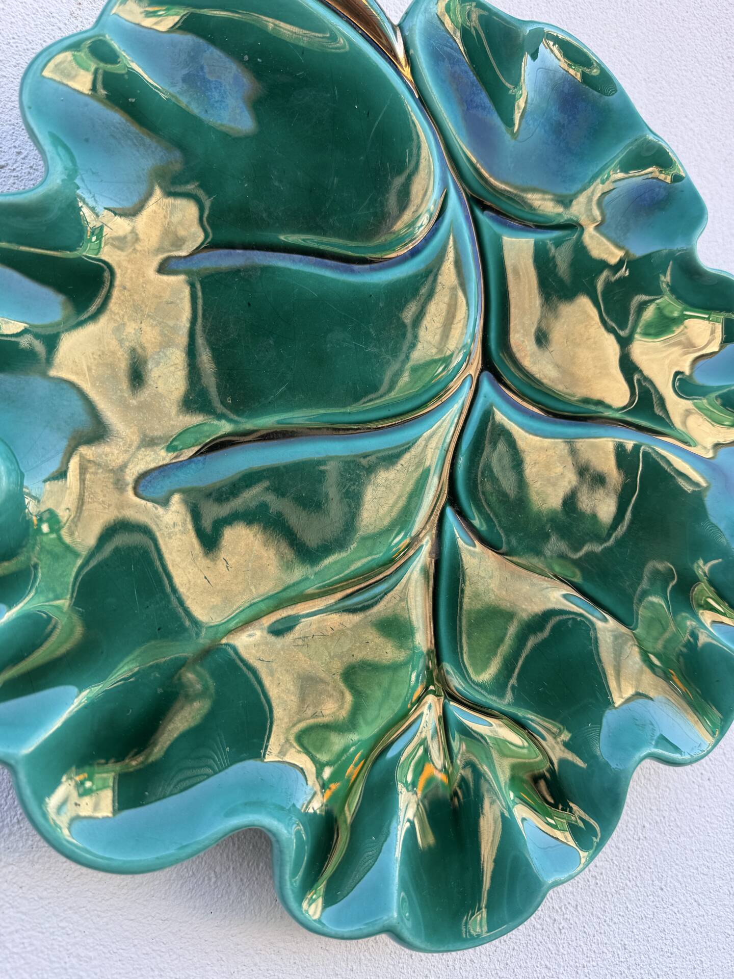 Green plate Verceram 1950s