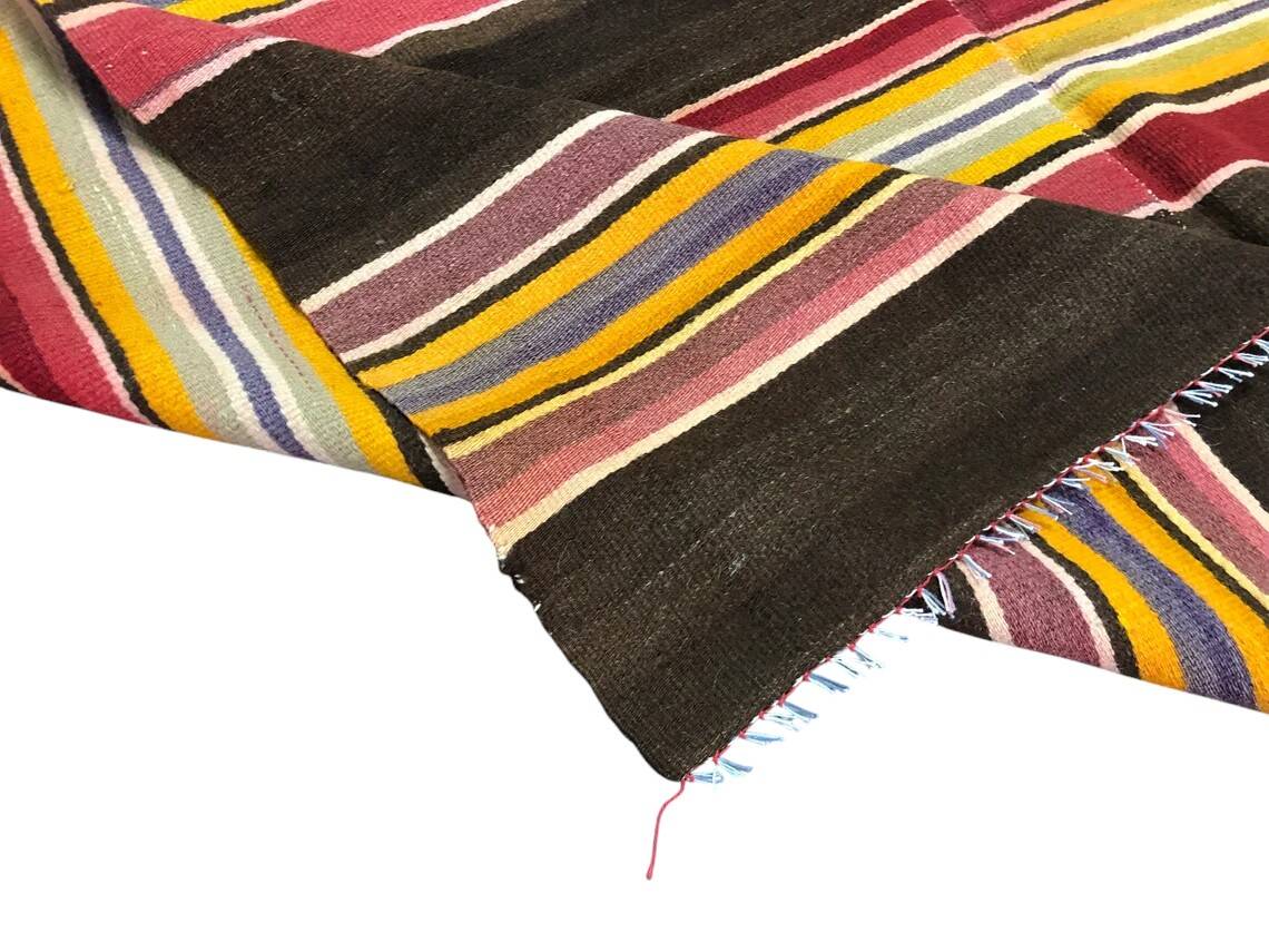 Vintage Handwoven Tribal Kilim Rug