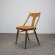 Set of four walnut dining chairs, Czechoslovakia, 1950s
