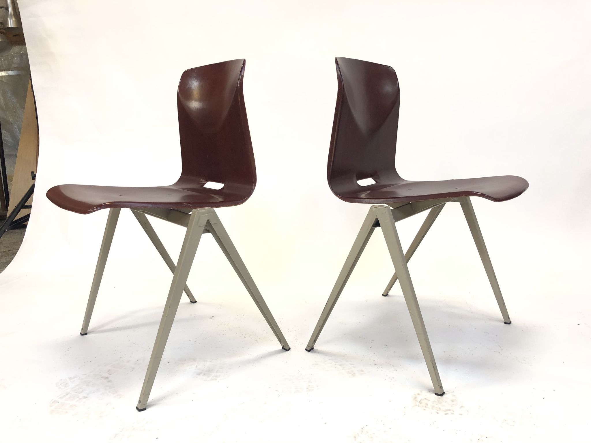 Lot of 4 vintage chairs Galvanitas S22 in the Netherlands