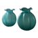 Pair of vintage vases in turquoise glass paste