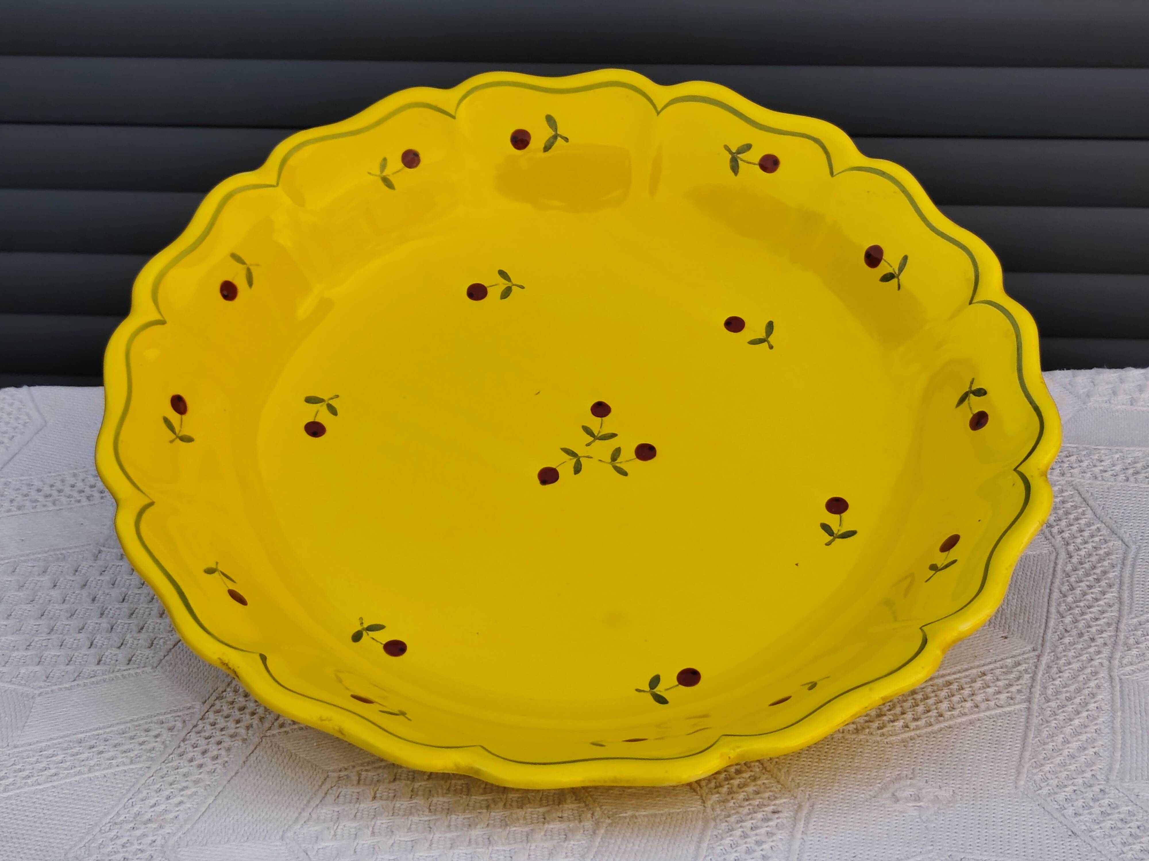 Vintage earthenware plate signed "F. Sicard"