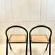 Paire de chaises Giorgio Cattelan – métal noir et cannage