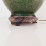 Green ceramic lamp foot
