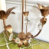 Flower and tassel applique candle holder