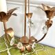 Flower and tassel applique candle holder