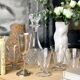 6 verres à vin gravés.