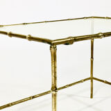 Golden bronze side table, Maison Baguès 1950