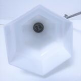 Art deco lamp silver and opaline brass