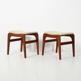 Pair of Vinatge Danish stools in teak