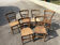 Studded bistro chairs with patterns