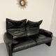 Canapé maralunga design design Vico MAGISTRETTI Cassina en cuir noir