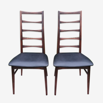 Danish chairs in rio rosewood, liz model by designer niels kofoed