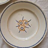Set of 8 art deco longwy plates